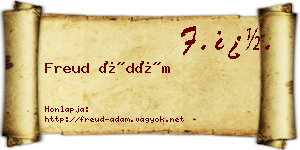 Freud Ádám névjegykártya