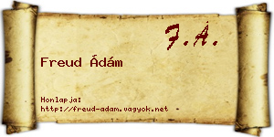 Freud Ádám névjegykártya